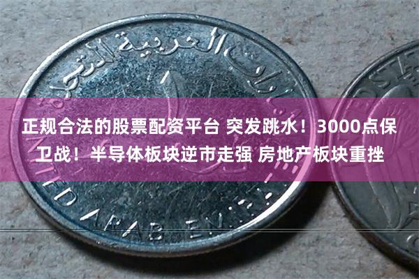 正规合法的股票配资平台 突发跳水！3000点保卫战！半导体板块逆市走强 房地产板块重挫