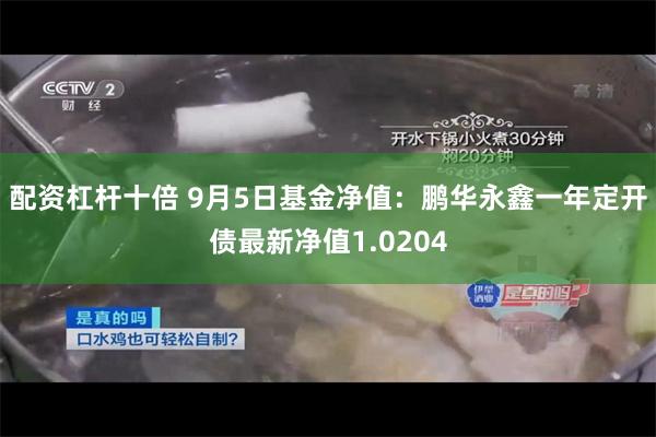 配资杠杆十倍 9月5日基金净值：鹏华永鑫一年定开债最新净值1.0204