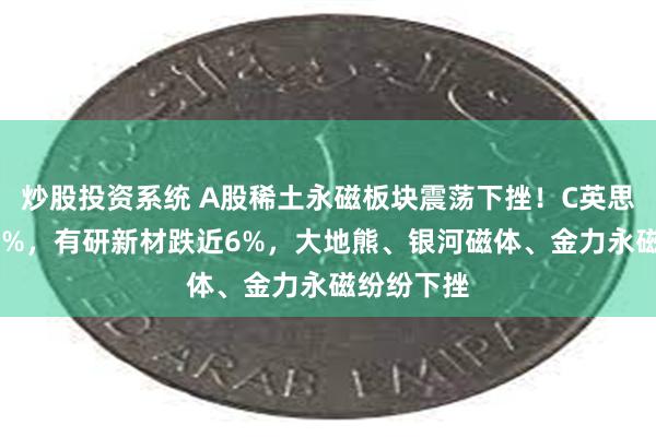 炒股投资系统 A股稀土永磁板块震荡下挫！C英思特跌超10%，有研新材跌近6%，大地熊、银河磁体、金力永磁纷纷下挫