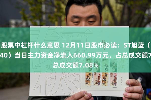 股票中杠杆什么意思 12月11日股市必读：ST旭蓝（000040）当日主力资金净流入660.99万元，占总成交额7.08%